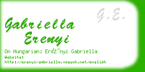 gabriella erenyi business card